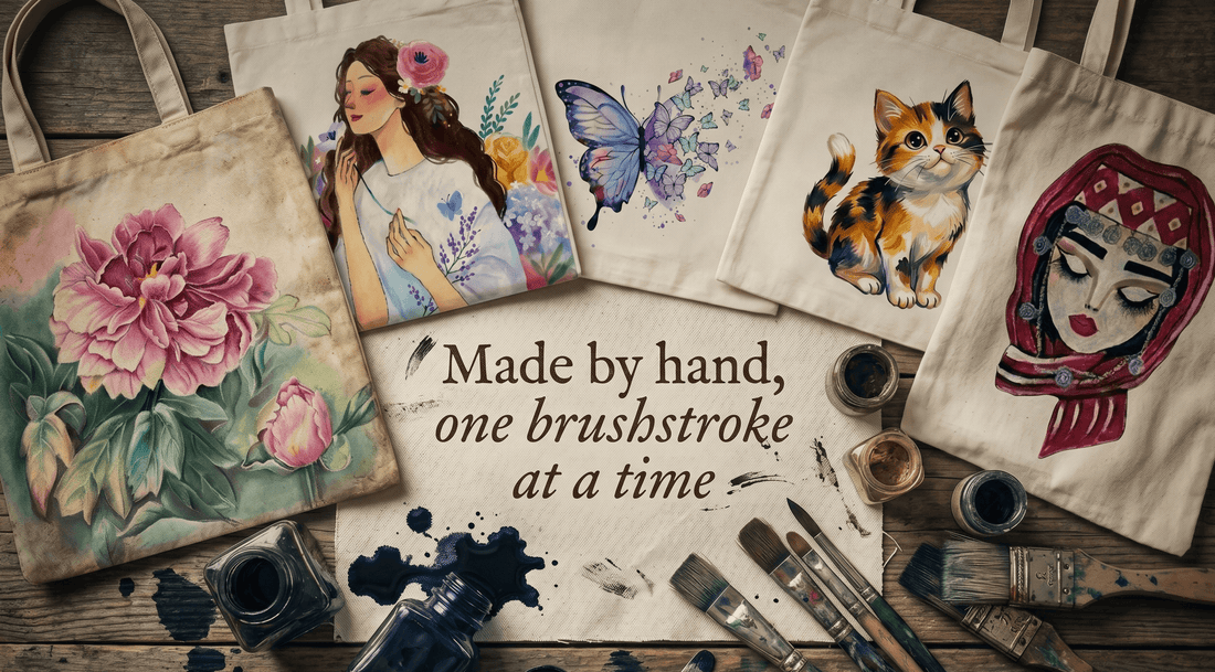 How a Hand-Painted Tote Bag Is Made ? - Gulyn