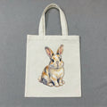 Cute Bunny Canvas Tote Bag, Coquette Aesthetic Bunny Gift