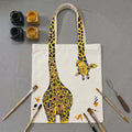 giraffe tote bag hand painted design