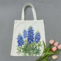 lupine tote bag hand painted design