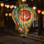 Mother Child Art Fabric Lantern – Hand Painted Mosaic Design